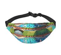 Flamingo und Schwimmbad Jungen Crossbody Hüfttasche Große Reise Mode Hüfttasche für Sport, Laufen, Radfahren, Reisen, Angeln