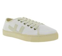 FLAMINGOS LIFE RANCHO ALL WHITE Freizeit-Schuhe nachhaltige Bio-Sneaker Schuhe mit Kork 100% Vegan MADE IN SPAIN SS21RAALLWH Weiß/Beige 36