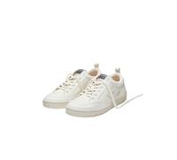 nachhaltige FLAMINGOS LIFE Roland V10 Damen und Herren City-Schuhe vegane Low-Top Sneaker Made in Spanien Wollweiß 38