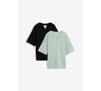 Flammgarn-Boxy-Shirt aus reiner Bio-Baumwolle (2er Pack) 36/38 (S)