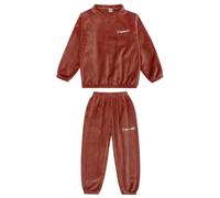 Flanell-Kleidungsset für Jungen Mädchen, Flauschiges Sweatshirt-Oberteil Hose, winterwarme, weiche, Flauschige Homewear mit Fleece-Jogginghose Weihnachtskleidung Junge (3-k-rot, 3-4 Jahre)