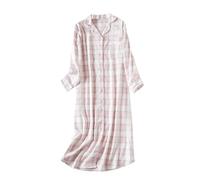 Flanell Nachthemd Damen Damen und Winter Baumwolle Übergröße Pyjamas und Home Wear Nachthemd Damen Sexy Tiger Nachthemd Langarm (White, XXL)