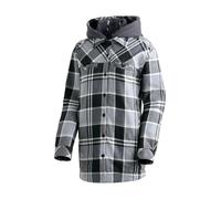 Flanellbluse MAIER SPORTS "Camquadri W", Damen, Gr. 40, kieselgrau, 57% BAUMWOLLE, 43% VISKOSE, Blusen, wattiertes Damen Hemd im klassischen Karo-Look (45255708-40) kieselgrau
