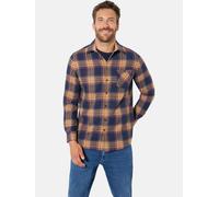 Flanellhemd BABISTA "Hemd SALTINORA", Herren, Gr. XL, weit, blau (dunkelblau kariert), Obermaterial: 100% Baumwolle CO., Hemden (65020634-XL) dunkelblau kariert