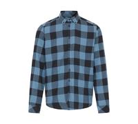 BLEND Flanellhemd Herren Regular Fit Baumwolle blau, L