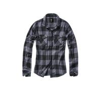 Brandit Women Amy Flannel Shirt Long S, Farbe: Black/Grey, Größe: XXL
