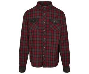 Flanellhemd BRANDIT "Brandit Herren Duncan Checked Shirt", Herren, Gr. M, US-Größen, rot, braun, 100% Baumwolle, normal, Hemden (59786636-M) rot, braun