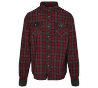 Flanellhemd BRANDIT "Brandit Herren Duncan Checked Shirt", Herren, Gr. XL, US-Größen, rot (rot, braun), 100% Baumwolle, normal, Hemden (59786636-XL) rot, braun