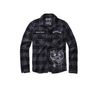 Brandit Motörhead Check Shirt Long SLE, Farbe: Black/Grey, Größe: L