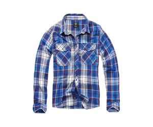 Flanellhemd BRANDIT "Check Shirt", Herren, Gr. 3XL, US, blau (blau, weiß), Obermaterial: 100% Baumwolle CO., Hemden (32871555-XXXL) blau, weiß