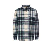 Flanellhemd CAMEL ACTIVE, Herren, Gr. L, N-Gr, fir grün, Flanell, Obermaterial: 100% Polyester, kariert, weit normal, 1-Knopf-Manschette, Hemden Flanellhemd, Oversized (64318309-L)