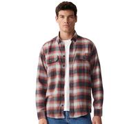 Flanellhemd CASAMODA "CASAMODA Flanellhemd kariert", Herren, Gr. 3XL, Normalgrößen, orange, 100% Baumwolle, kariert, lässig geschnitten, Hemden (35755847-XXXL) orange