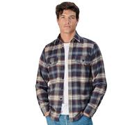 Flanellhemd CASAMODA "CASAMODA Flanellhemd kariert", Herren, Gr. L, Normalgrößen, blau, 100% Baumwolle, kariert, lässig geschnitten, Hemden (27890635-L) blau