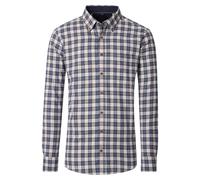 Casa Moda Flanellhemd kariert lässig geschnitten Herren 100% Baumwolle Blau L
