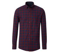 Flanellhemd CASAMODA "CASAMODA Flanellhemd kariert", Herren, Gr. XXL, Normalgrößen, rot, 100% Baumwolle, kariert, lässig geschnitten, Hemden (76786844-XXL) rot