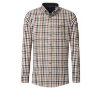 Flanellhemd CASAMODA "CASAMODA Flanellhemd Langarm kariert", Herren, Gr. XL, Normalgrößen, gelb, 100% Baumwolle, kariert, comfort fit, Hemden (65136535-XL) gelb