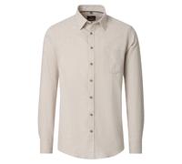 Flanellhemd CASAMODA "CASAMODA Flanellhemd uni", Herren, Gr. M, Normalgrößen, beige, Hemden (31392619-M) beige