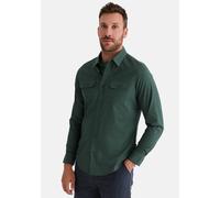 Flanellhemd HERO BY JOHN MEDOOX "HARRY Langarmhemd", Herren, Gr. L, US-Größen, grün square, Stoff, 60% Baumwolle, 40% Polyester, regular fit, Hemden (40644857-L) grün square