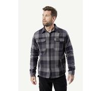 Flanellhemd HERO BY JOHN MEDOOX "JORIS Karohemd Overshirt", Herren, Gr. XXL, US-Größen, grau (anthra check), Flanell, 65% Polyester, 35% Viskose, regular fit, Hemden, Regular Fit Casual Funktionsmater