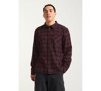 Flanellhemd JACK WOLFSKIN "LITE FLANNEL SHIRT M", Herren, Gr. L (52), Normalgrößen, checkamaranth, Obermaterial: 100% Baumwolle, Hemden (58915001-L) checkamaranth