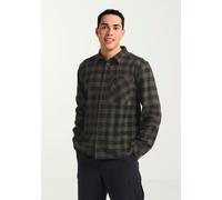 Jack Wolfskin Men's Lite Flannel Shirt Check Obsidian Moss S
