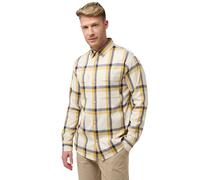 Flanellhemd JACK WOLFSKIN "STEINWAND", Herren, Gr. M, N-Gr, weiß (panna cotta), Obermaterial: 100% Polyester, kariert, Manschette, Hemden (95887101-M) panna cotta