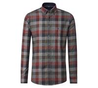 Flanellhemd Langarm in XXL Größen von Casa Moda grün kariert, Größe:4XL