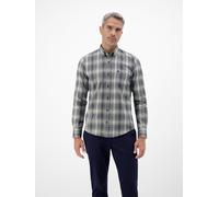 Flanellhemd LERROS "Karierter Klassiker - das Flanelhemd", Herren, Gr. XXL, Normalgrößen, broken weiß, 100% Baumwolle, Hemden Flanellhemd (59129246-XXL)