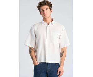 Flanellhemd LINDBERGH "Freizeithemd Regular Fit", Herren, Gr. L, Normalgrößen, weiß, Obermaterial: 70% Baumwolle, 30% Polyester, Hemden (83705450-L) weiß
