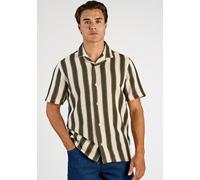 Flanellhemd LINDBERGH "Freizeithemd Relaxed Fit", Herren, Gr. L, Normalgrößen, grün (dk khaki), Obermaterial: 55% Baumwolle, 45% Polyester, Hemden (13164840-L) dk khaki