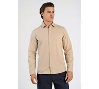 Flanellhemd LINDBERGH "Freizeithemd Relaxed Fit", Herren, Gr. M, Normalgrößen, sand, Obermaterial: 98% Baumwolle, 2% Elasthan, Hemden (26260361-M) sand