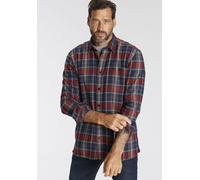 Flanellhemd MAN'S WORLD, Herren, Gr. 4XL (49/50), N-Gr, grau (blau, rot, grau), Flanell, Obermaterial: 100% Baumwolle, kariert, regular fit, 2-Knopf-Manschette, Hemden, Karomuster, Topseller (29150748