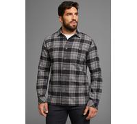 Flanellhemd MAN'S WORLD, Herren, Gr. XL (43/44), N-Gr, schwarz (anthrazit kariert), Flanell, Obermaterial: 100% Baumwolle, kariert, regular fit, Hemden, mit Brusttasche (17035964-XL) anthrazit kariert