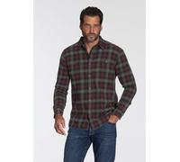 Flanellhemd MAN'S WORLD, Herren, Gr. XXL (45/46), N-Gr, bunt (grau, bordeaux), Flanell, Obermaterial: 100% Baumwolle, kariert, normal, 2-Knopf-Manschette, Hemden, mit 2 Brusttaschen, Topseller (769621