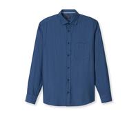 Flanellhemd OLYMP, Herren, Gr. 3XL, N-Gr, blau (marine), Flanell, Obermaterial: 100% Baumwolle, 1-Knopf-Manschette, Hemden, casual, modern fit, Kentkragen, unifarben (25090601-XXXL) marine