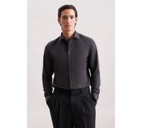 Seidensticker Flanellhemd Herren Super Slim Fit Baumwolle grau, 42