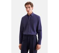Flanellhemd SEIDENSTICKER "Schwarze Rose", Herren, Gr. 3XL (48), normale Ärmellängen, blau (dunkelblau), 100% Baumwolle, kariert, comfort fit, 2-Knopf-Manschette, Hemden, Comfort 1/1 Button-Down-Krage