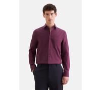 Flanellhemd SEIDENSTICKER "Schwarze Rose", Herren, Gr. 3XL (48), normale Ärmellängen, lila (weinrot), 100% Baumwolle, unifarben, comfort fit, 2-Knopf-Manschette, Hemden, Comfort 1/1 Kentkragen Uni (19
