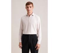 Flanellhemd SEIDENSTICKER "Schwarze Rose", Herren, Gr. L (41), normale Ärmellängen, beige, 100% Baumwolle, Fischgratmuster, tailored fit, 2-Knopf-Manschette, Hemden, Shaped 1/1 Kentkragen Fischgrat (9