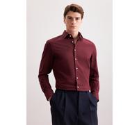 Seidensticker Flanellhemd Herren Slim Fit Baumwolle bordeaux, 41