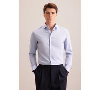 Flanellhemd SEIDENSTICKER "Schwarze Rose", Herren, Gr. L (42), normale Ärmellängen, hellblau, 100% Baumwolle, unifarben, skinny fit, 2-Knopf-Manschette, Hemden, X-Slim 1/1 Kentkragen Uni (11752518-42)