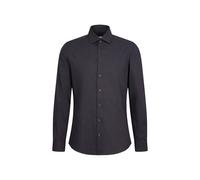 Flanellhemd SEIDENSTICKER "Schwarze Rose", Herren, Gr. L (42), verlängerte Ärmellängen, grau, 100% Baumwolle, unifarben, slim fit, 2-Knopf-Manschette, Hemden, Slim 1/1 Extra lang Kentkragen Uni (79680