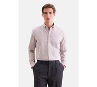 Flanellhemd SEIDENSTICKER "Schwarze Rose", Herren, Gr. XXL (45), normale Ärmellängen, rosa (rot), 100% Baumwolle, kariert, regular fit, 2-Knopf-Manschette, Hemden, Regular 1/1 Button-Down-Kragen Karo 