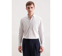 Flanellhemd SEIDENSTICKER "Schwarze Rose", Herren, Gr. XXL (46), normale Ärmellängen, beige, 100% Baumwolle, bedruckt, kariert, regular fit, 2-Knopf-Manschette, Hemden, Regular 1/1 Button-Down-Kragen 