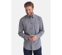 Flanellhemd STOOKER MEN "HARLEY Hemd Langarm Regular Fit", Damen, Gr. L, US-Größen, check navy grau, Stoff, 100% Baumwolle, regular fit, Hemden Flanellhemd, Langarm Hemd Regular Fit für Herren (731958