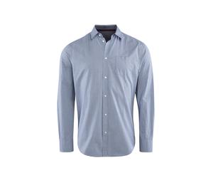 Flanellhemd STOOKER MEN "HARLEY Hemd Langarm Regular Fit", Herren, Gr. XL, US-Größen, grau (check sky grau), Web, 100% Baumwolle, regular fit, Hemden, Langarm Hemd Regular Fit für Herren (29266219-XL)