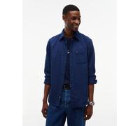 Flanellhemd TOMMY JEANS "TJM REGULAR FLANNEL", Herren, Gr. 4XL (64), N-Gr, blau (basic navy), Web, Obermaterial: 100% Baumwolle, meliert, regular fit normal, Manschette, Hemden (34667738-4XL) basic na