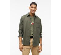 Flanellhemd TOMMY JEANS "TJM REGULAR FLANNEL", Herren, Gr. L (52), N-Gr, grün (rocky mountain), Web, Obermaterial: 100% Baumwolle, regular fit normal, Manschette, Hemden (86741526-L) rocky mountain