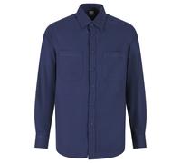 Flanellhemd URBAN CLASSICS "Urban Classics Herren Flanell Shirt", Herren, Gr. XL, US-Größen, navy, 100% Baumwolle, unifarben, normal, amerikanischer Ausschnitt, Hemden (39700721-XL) navy