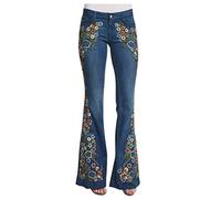 Flared Jeans Damen - Schwarze Jeans Damen - Hoch Tailliert Schlaghosen Mit Klassisch Stretch Jeggings Bootcut Denim Hosen Freizeithose Y2k Retro Streetwear